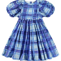 Clearance Calyita Short-Sleeved Dress Blue Checks Barn Klänningar & Kjolar