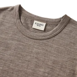 Canberra Baselayer-topp I Ull Light Brown Melange Barn Underställ