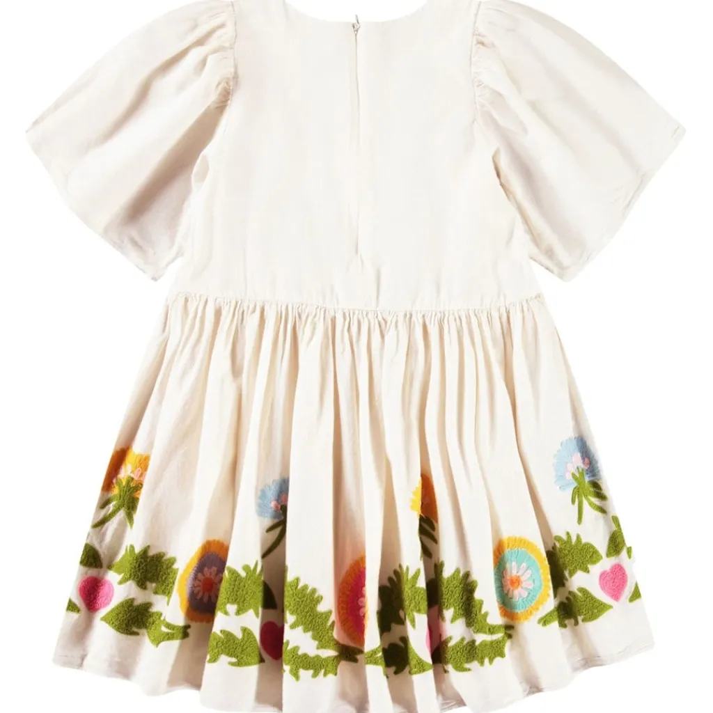New Carlin Short-Sleeved Dress Dandelion Border Barn Klänningar & Kjolar