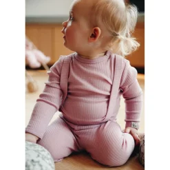Outlet Chalk Wool Bodysuit Lila Rosa Barn Bodys & Bodysuits