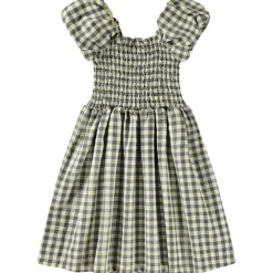 Cherisla Short-Sleeved Dress Sun Check Barn Klänningar & Kjolar