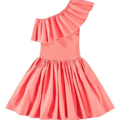Clearance Chloey Short Sleeve Dress Warm Coral Barn Klänningar & Kjolar