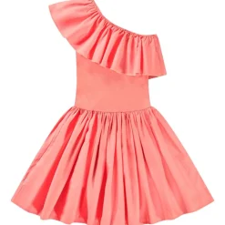 Clearance Chloey Short Sleeve Dress Warm Coral Barn Klänningar & Kjolar