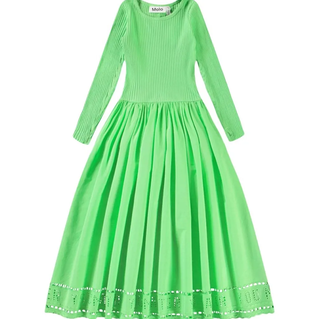 Hot Cibelle Long-Sleeved Dress Green Vibes Barn Klänningar & Kjolar