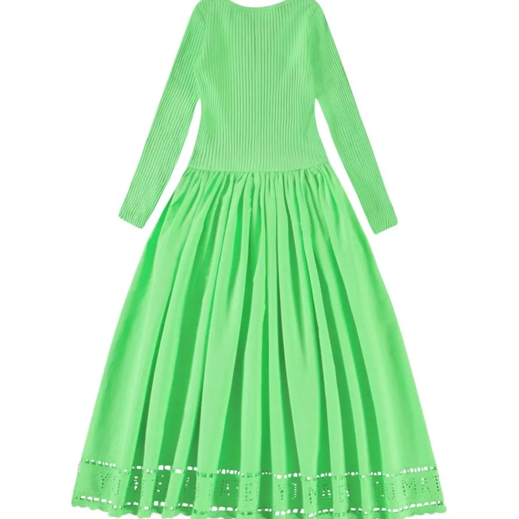 Hot Cibelle Long-Sleeved Dress Green Vibes Barn Klänningar & Kjolar