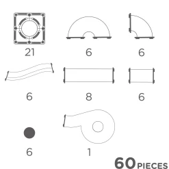 Sale - Compact Pack Kulbana 60 Delar Multi Byggklossar & Lego