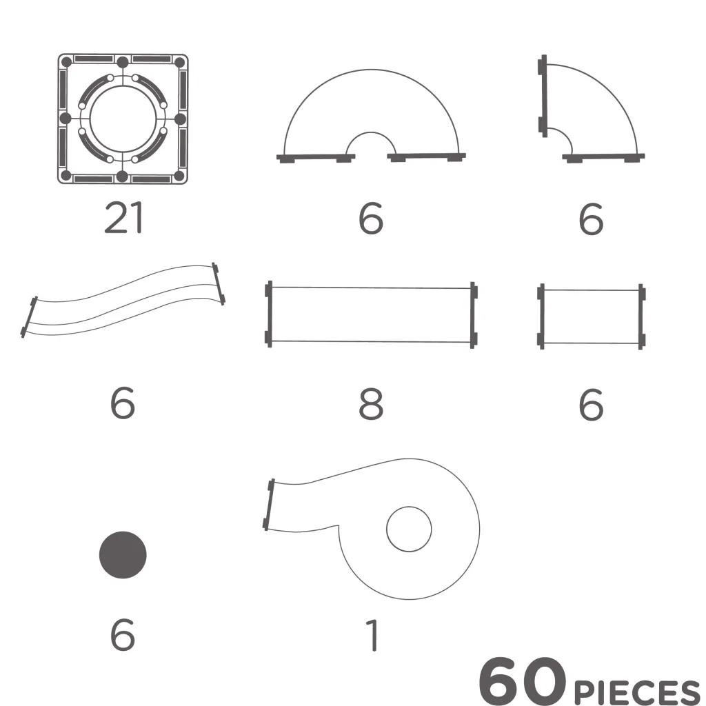 Sale - Compact Pack Kulbana 60 Delar Multi Byggklossar & Lego
