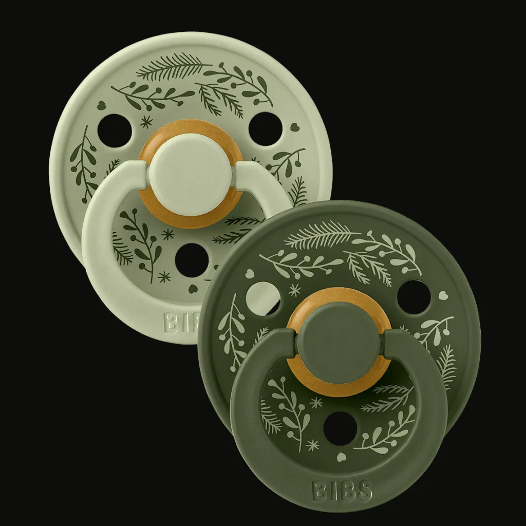 Discount Colour Holiday Leaf 2-pack Runda Latexnappar Sage Hunter Green Nappar & Napphållare