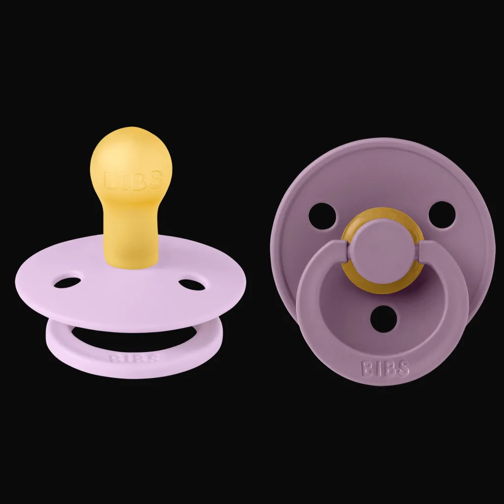 Outlet Colour 2-pack Runda Latexnappar Violet Sky Mauve Nappar & Napphållare