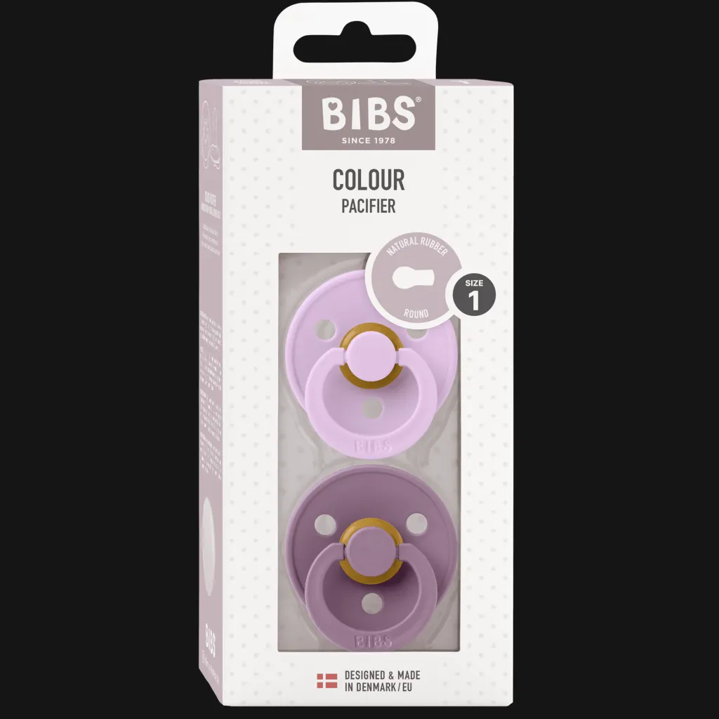 Outlet Colour 2-pack Runda Latexnappar Violet Sky Mauve Nappar & Napphållare