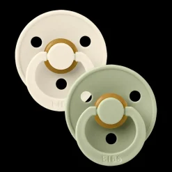 Hot Colour 2-pack Runda Latexnappar Ivory Sage Nappar & Napphållare