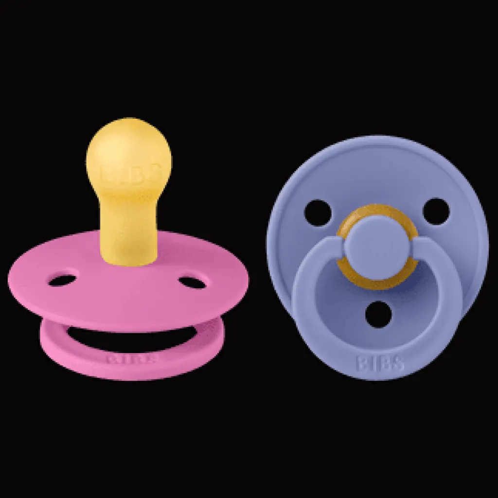 Outlet Colour 2-pack Runda Latexnappar Bubbelgum Peri Nappar & Napphållare