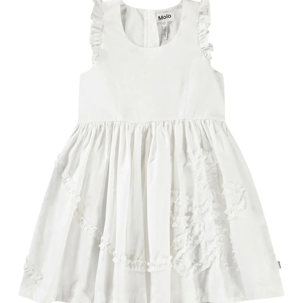 New Cortney Short-Sleeved Dress Crisp White Barn Klänningar & Kjolar