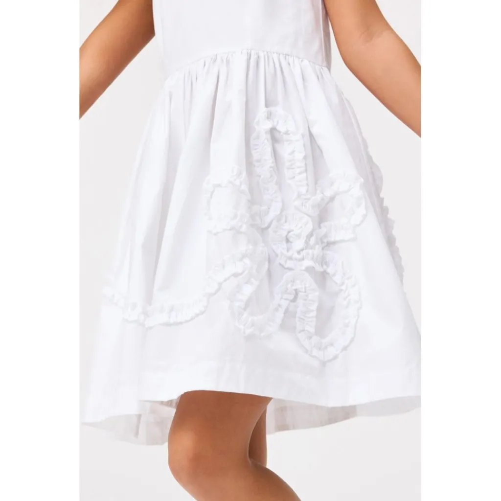 New Cortney Short-Sleeved Dress Crisp White Barn Klänningar & Kjolar