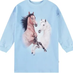 Online Cyrella Long-Sleeved Dress Bleu Horses Barn Klänningar & Kjolar