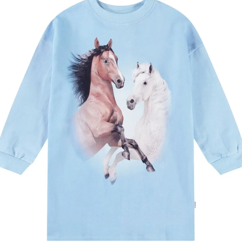 Online Cyrella Long-Sleeved Dress Bleu Horses Barn Klänningar & Kjolar