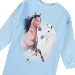 Online Cyrella Long-Sleeved Dress Bleu Horses Barn Klänningar & Kjolar