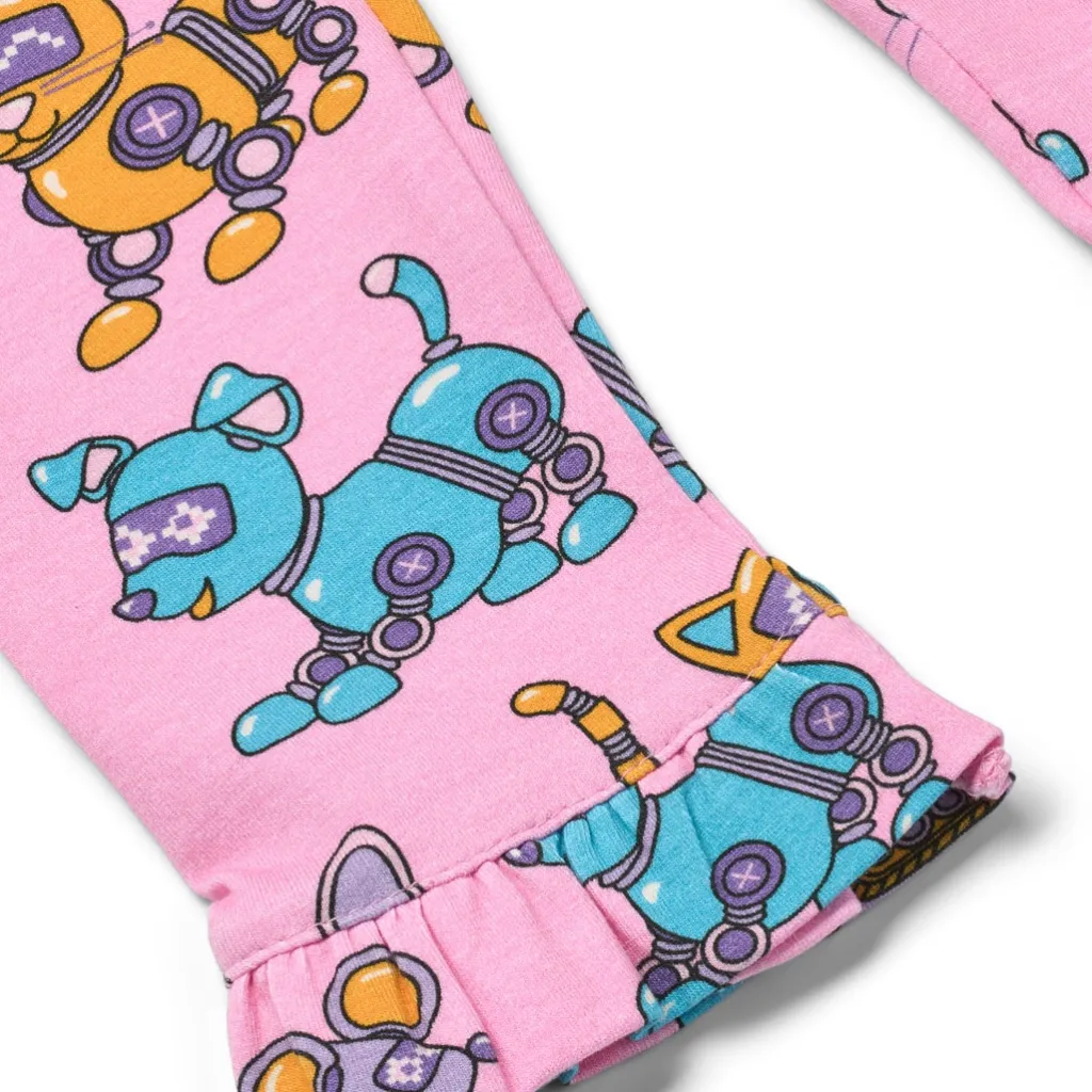 Hot Dabinett With Robot Pets Leggings Pink Lilac Barn Byxor & Shorts