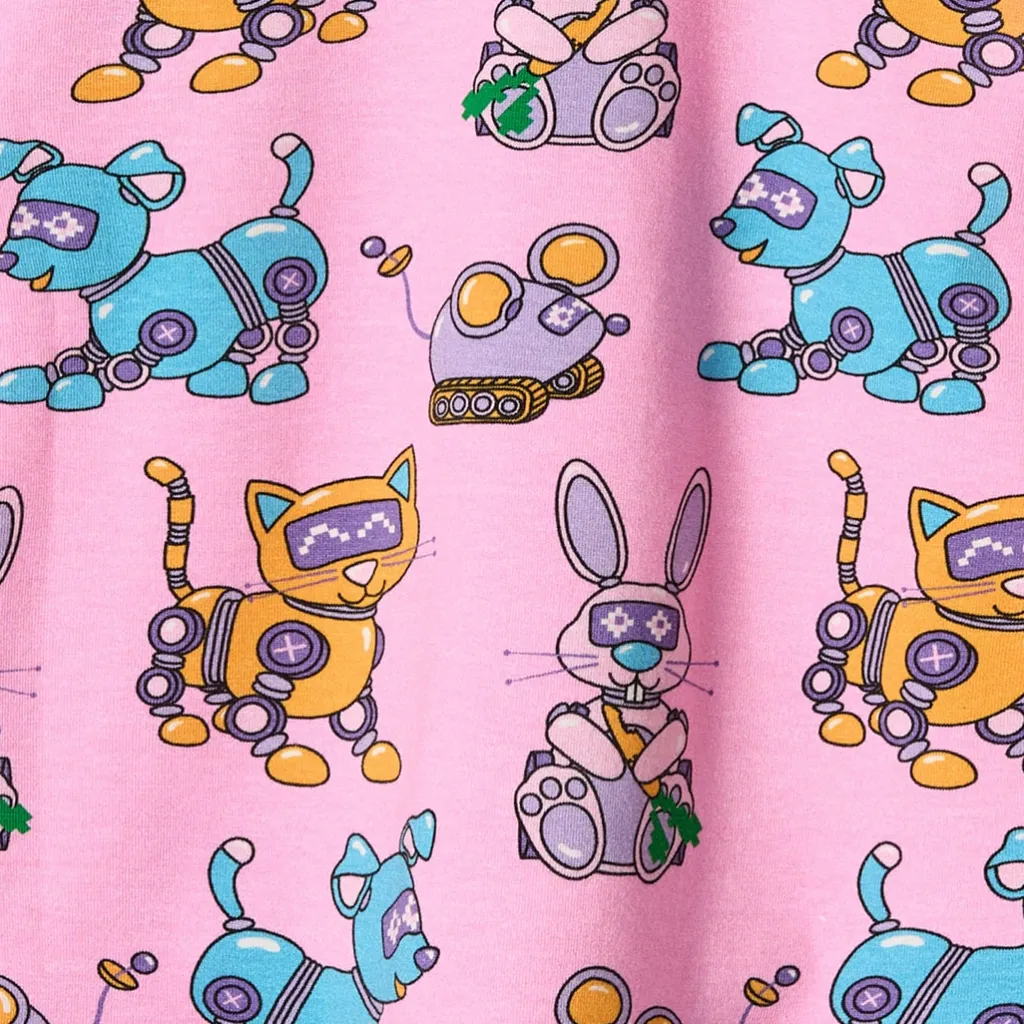 Hot Dabinett With Robot Pets Leggings Pink Lilac Barn Byxor & Shorts