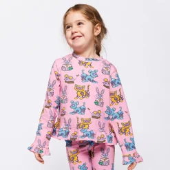 Best Dabinett With Robot Pets Långärmad T-shirt Pink Lilac Barn Tröjor & Toppar