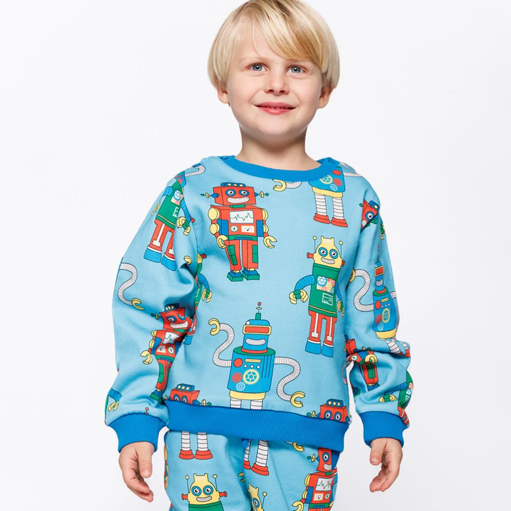 Dayton With Robots Sweatshirt Petit Four Barn Tröjor & Toppar