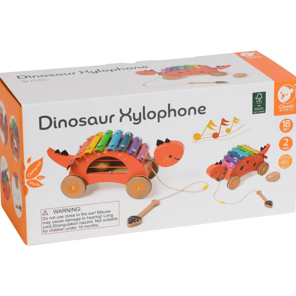 Outlet Dinosaurie Xylofon Röd Babyleksaker