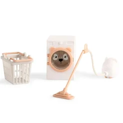 Sale Dock-set Med Tvättmaskin Och Dammsugare Dockor & Dockhus