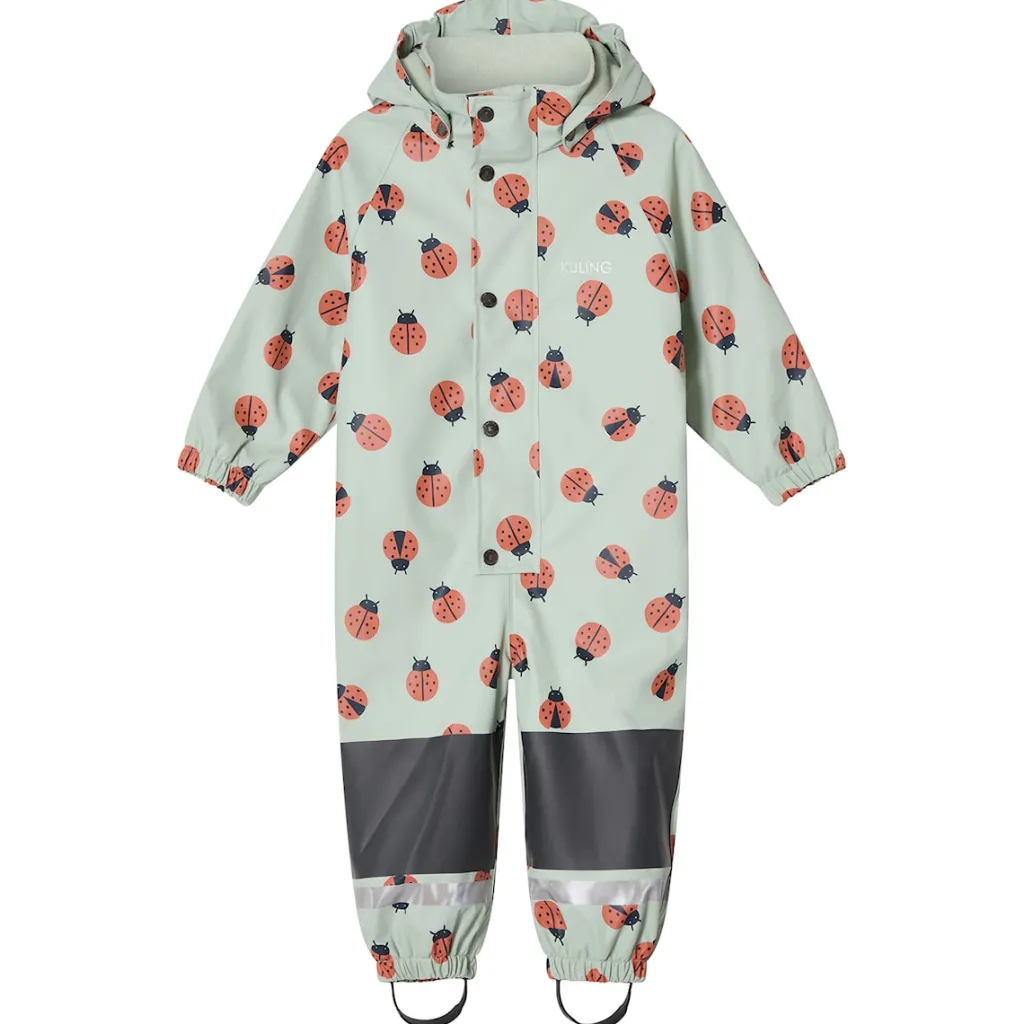 Sale Douglas Fodrad Regnoverall Pale Green Ladybug Overaller