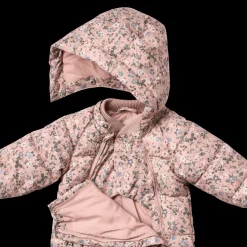 Sale Edem Vadderad Babyoverall Rose Powder Flowers Overaller