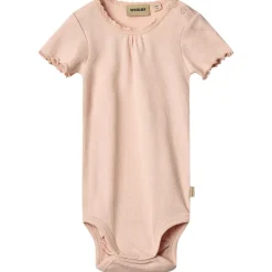 Edna Ribbad Kortärmad Baby Body Powder Barn Bodys & Bodysuits