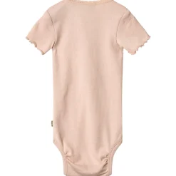 Edna Ribbad Kortärmad Baby Body Powder Barn Bodys & Bodysuits