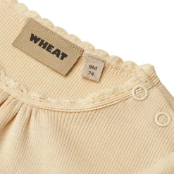 Online Edna Ribbad Kortärmad Baby Body Macadamia Barn Bodys & Bodysuits