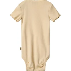 Online Edna Ribbad Kortärmad Baby Body Macadamia Barn Bodys & Bodysuits