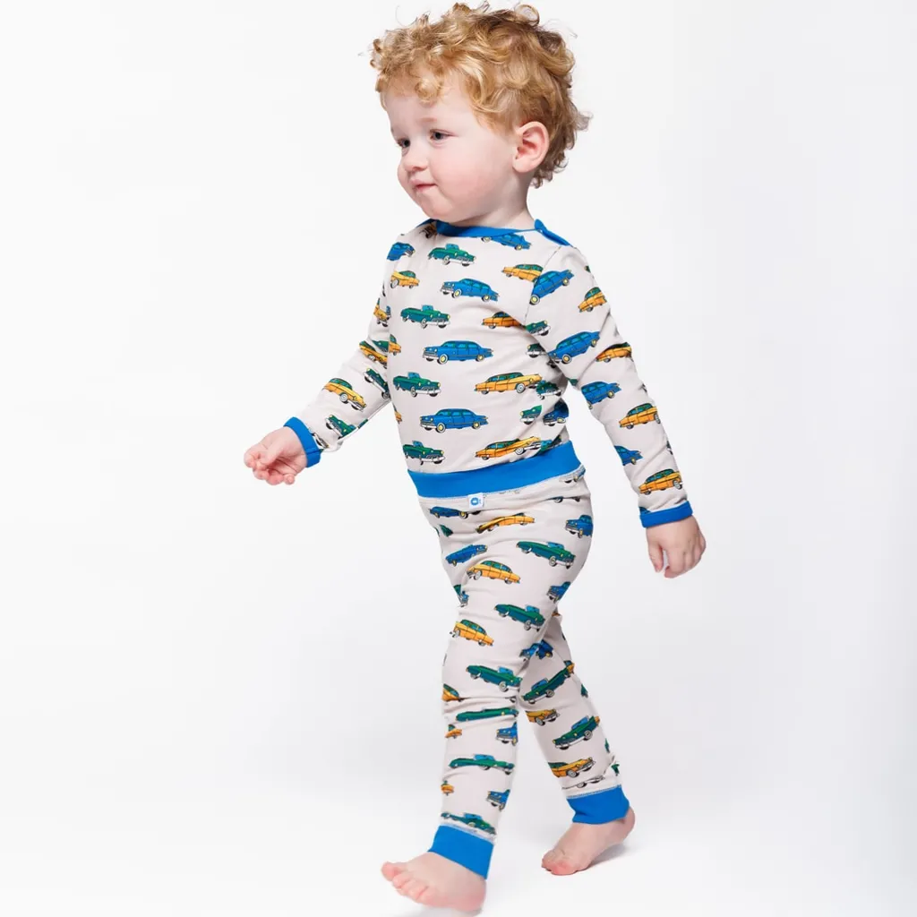 Discount Elstar Leggings För Baby Med Bilar Vit Vanilla Barn Byxor & Shorts