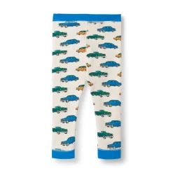 Discount Elstar Leggings För Baby Med Bilar Vit Vanilla Barn Byxor & Shorts