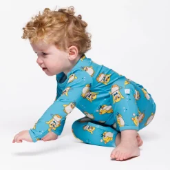 Sale Elstar Långärmad Babydräkt Med Cirkuspingviner Blå Petit Four Barn Bodys & Bodysuits