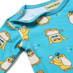 Sale Elstar Långärmad Babydräkt Med Cirkuspingviner Blå Petit Four Barn Bodys & Bodysuits