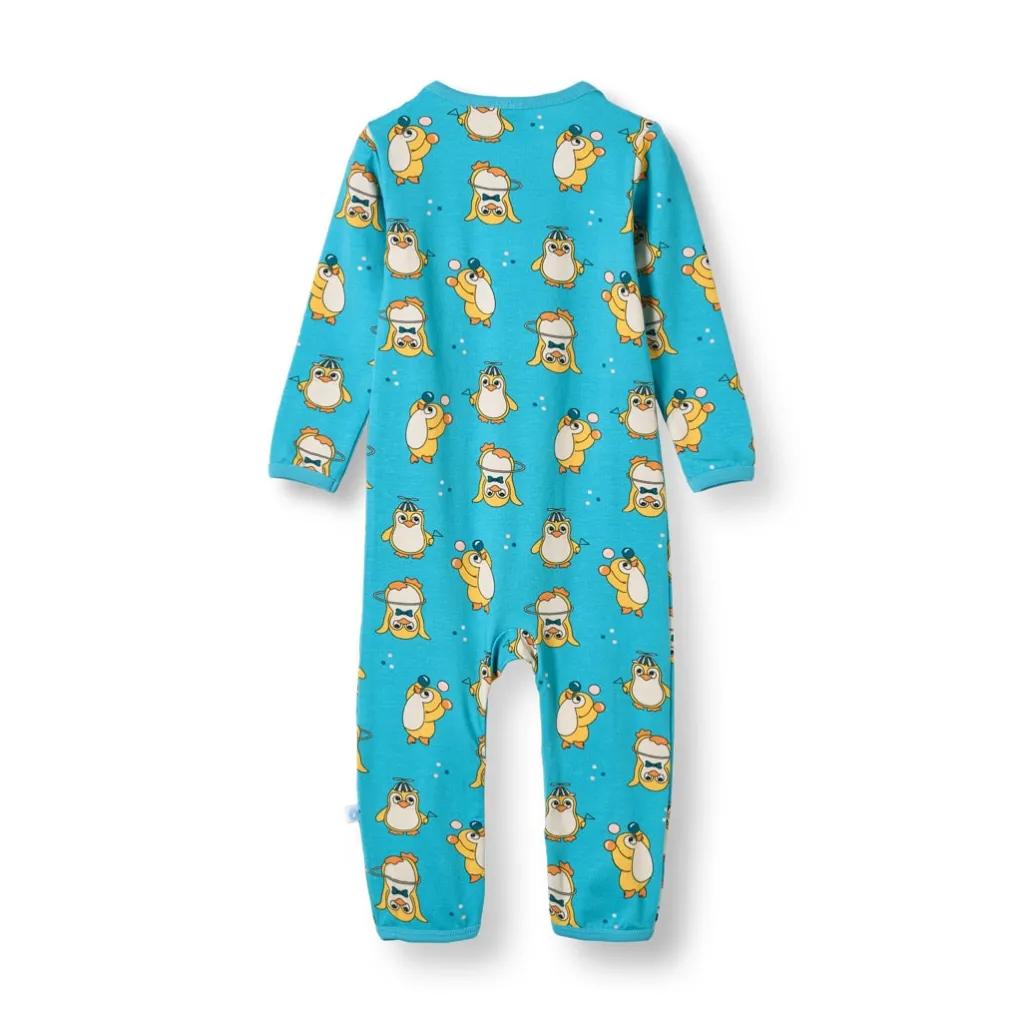 Sale Elstar Långärmad Babydräkt Med Cirkuspingviner Blå Petit Four Barn Bodys & Bodysuits