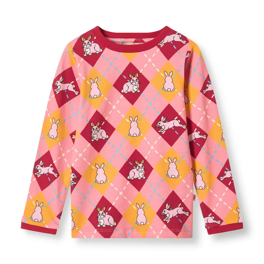 Elstar Långärmad Topp Med Kaniner Rosa Galah Barn Tröjor & Toppar