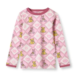 Outlet Elstar Långärmad Topp Med Nallebjörnar Rosa Lace Barn Tröjor & Toppar