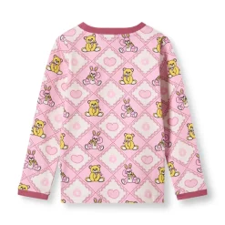 Outlet Elstar Långärmad Topp Med Nallebjörnar Rosa Lace Barn Tröjor & Toppar