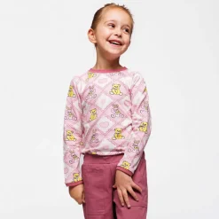 Outlet Elstar Långärmad Topp Med Nallebjörnar Rosa Lace Barn Tröjor & Toppar
