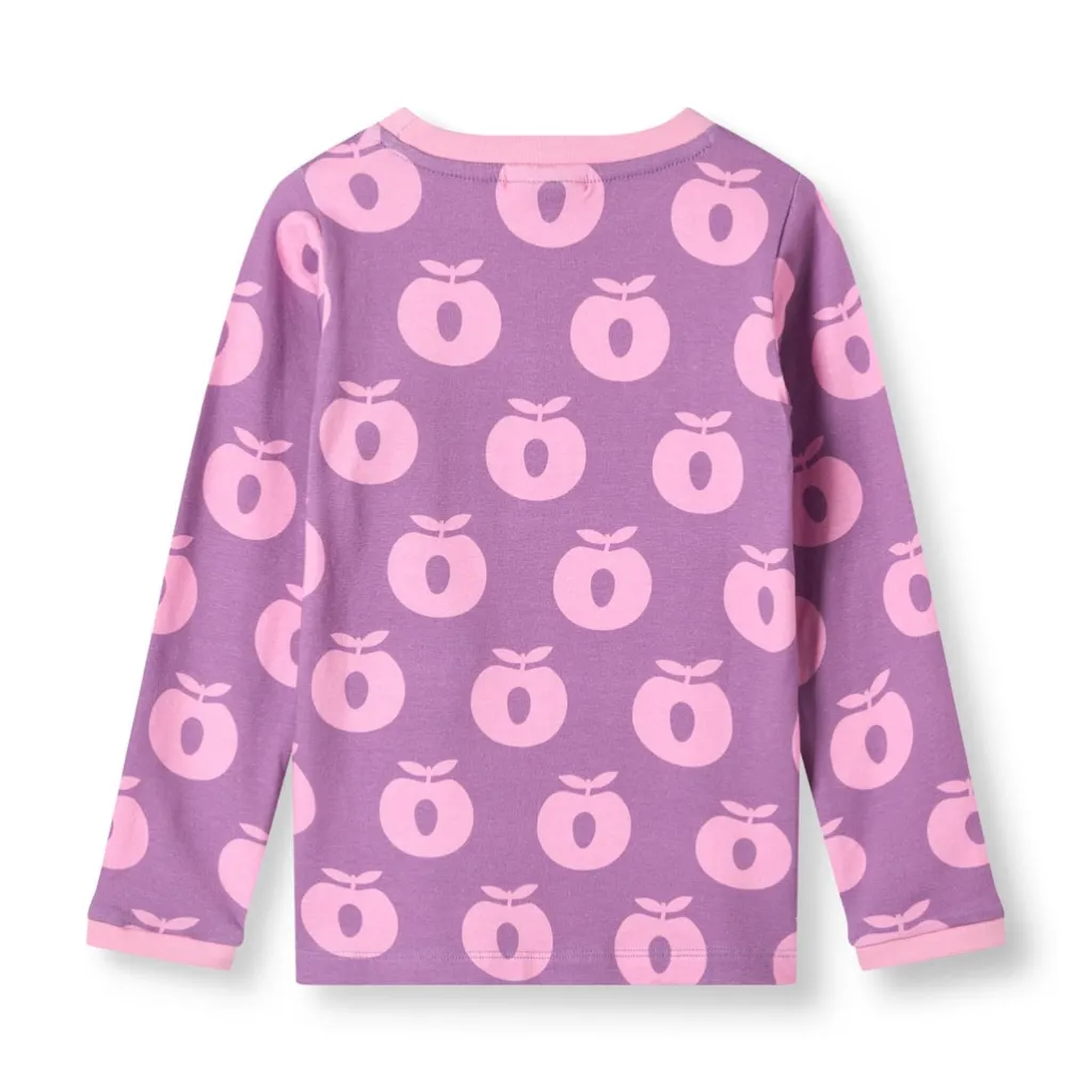 Online Elstar Långärmad Topp Med Äpplen Lila Purple Iris Barn Tröjor & Toppar