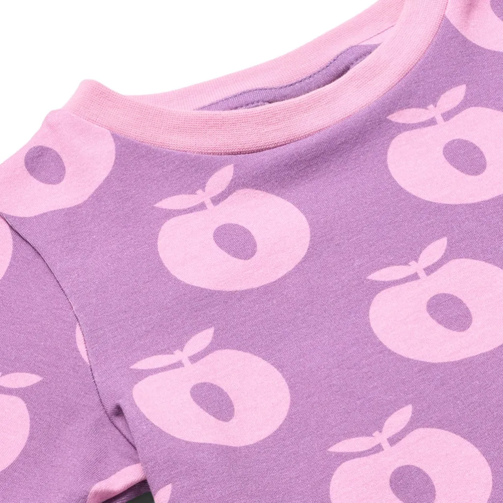 Online Elstar Långärmad Topp Med Äpplen Lila Purple Iris Barn Tröjor & Toppar
