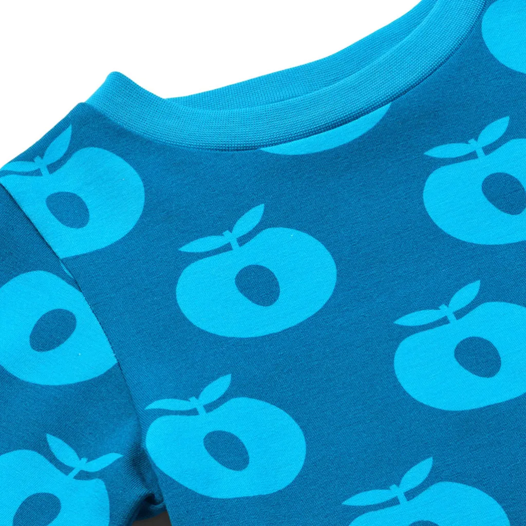 Discount Elstar Långärmad Topp Med Äpplen Blå Vivid Blue Barn Tröjor & Toppar