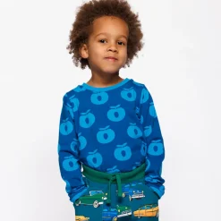 Discount Elstar Långärmad Topp Med Äpplen Blå Vivid Blue Barn Tröjor & Toppar