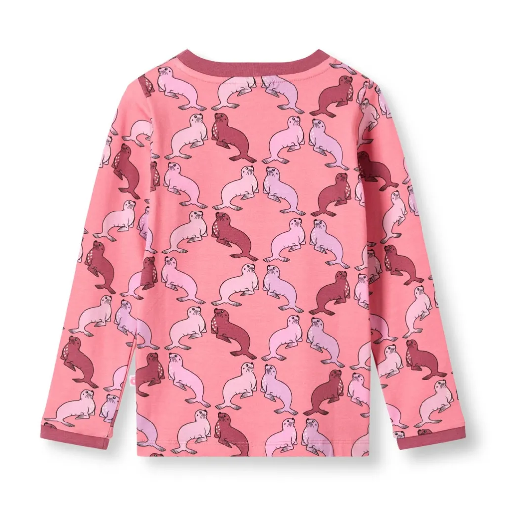 New Elstar Långärmad Topp Med Sjölejon Rosa Mauve Rose Barn Tröjor & Toppar