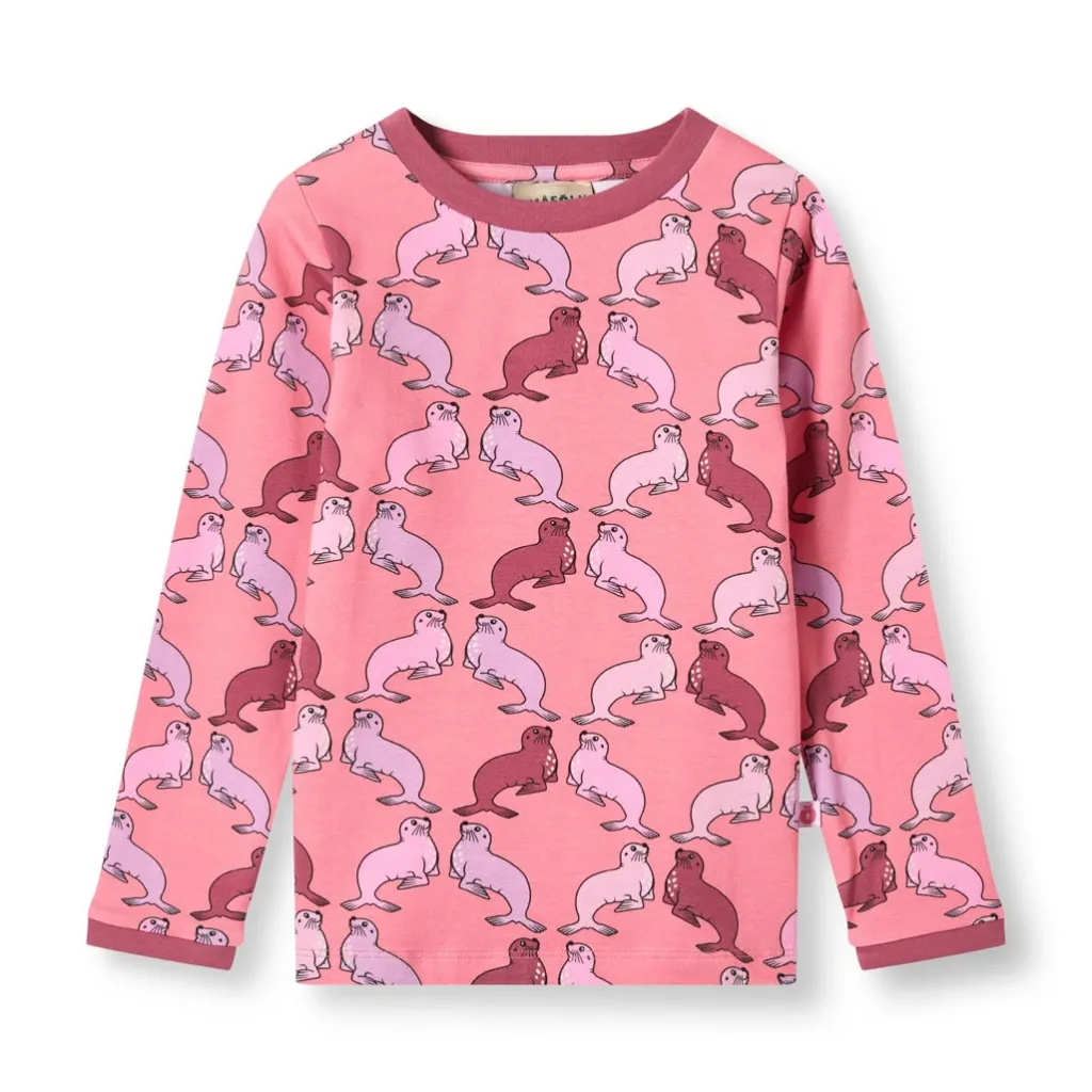 New Elstar Långärmad Topp Med Sjölejon Rosa Mauve Rose Barn Tröjor & Toppar