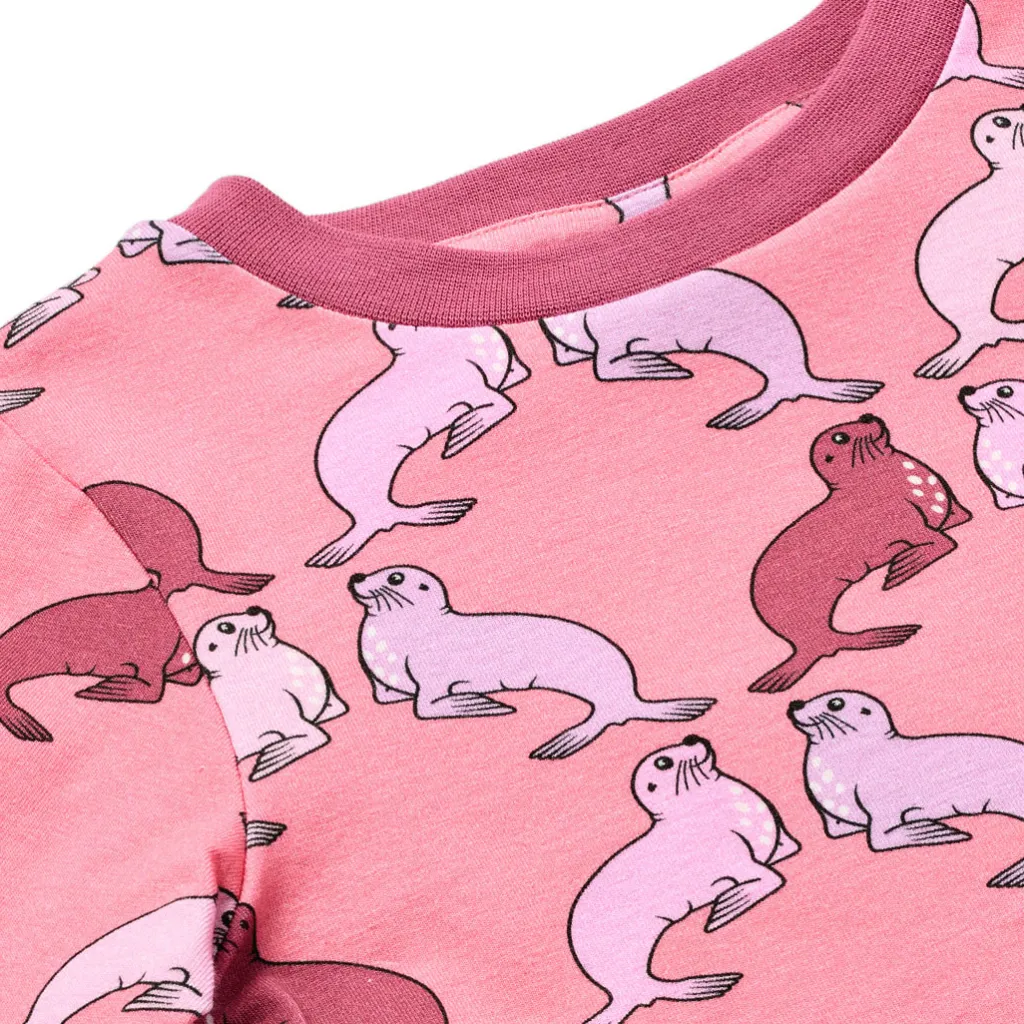 New Elstar Långärmad Topp Med Sjölejon Rosa Mauve Rose Barn Tröjor & Toppar