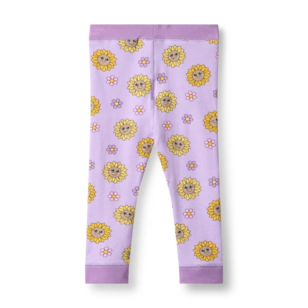 Discount Elstar With Sunflowers Baby Leggings Heather Purple Barn Byxor & Shorts
